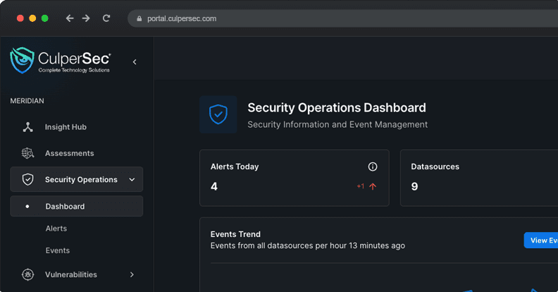 Meridian Security Operations Dashboard