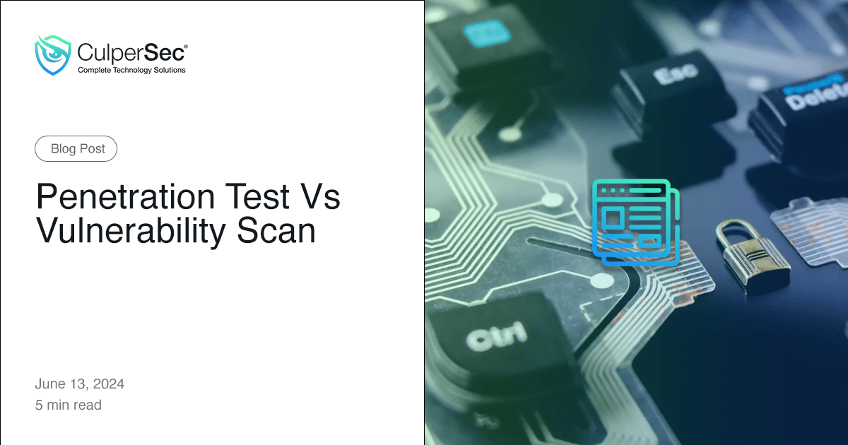 Penetration Test Vs Vulnerability Scan